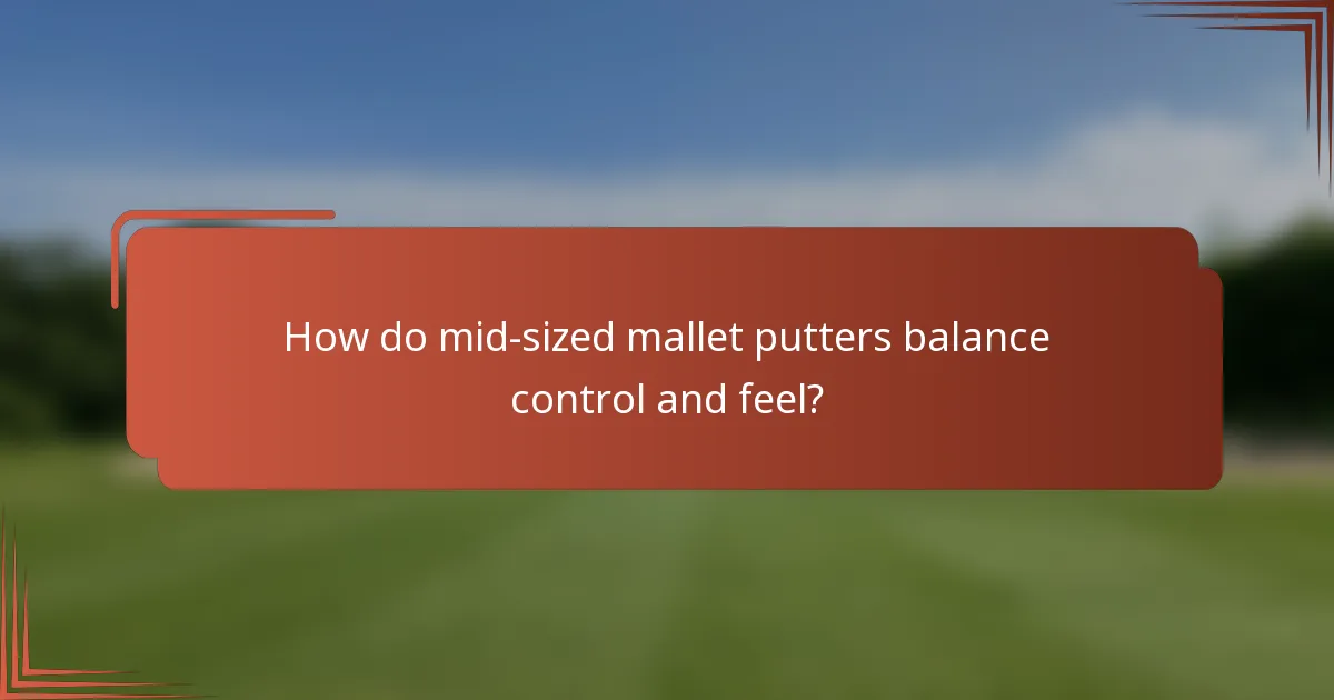How do mid-sized mallet putters balance control and feel?