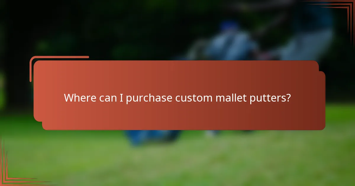 Where can I purchase custom mallet putters?