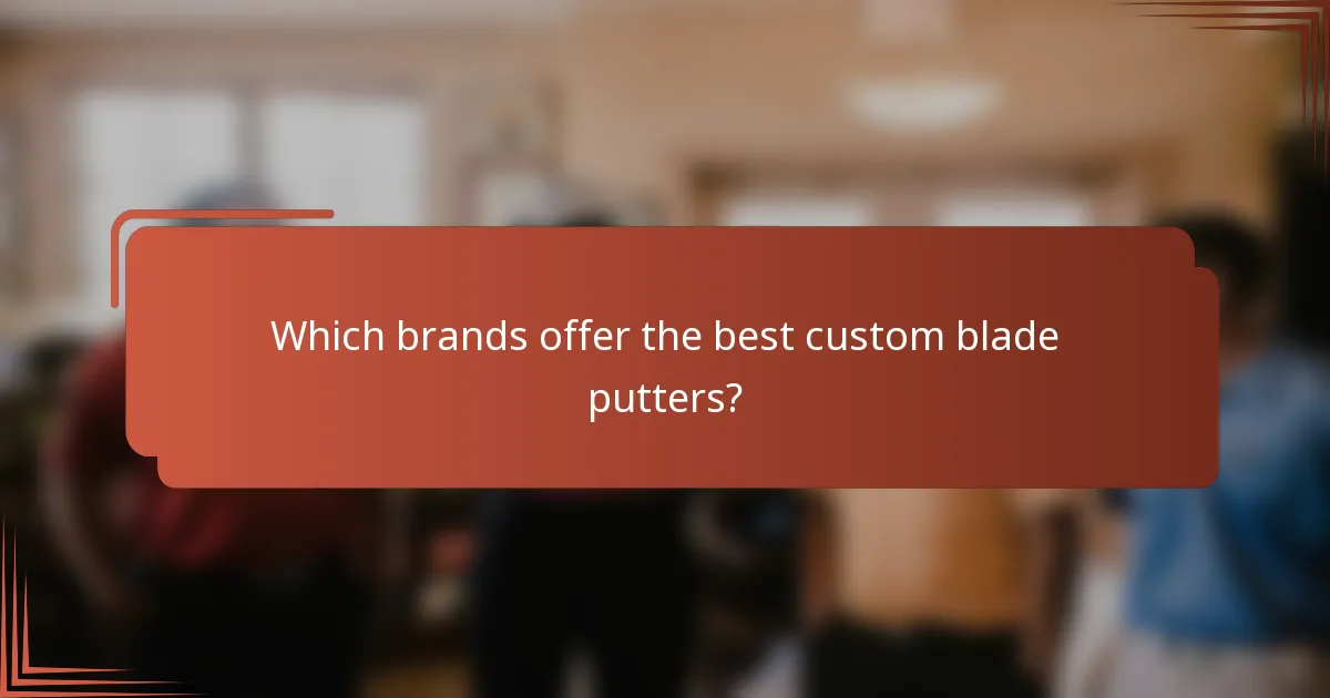 Which brands offer the best custom blade putters?