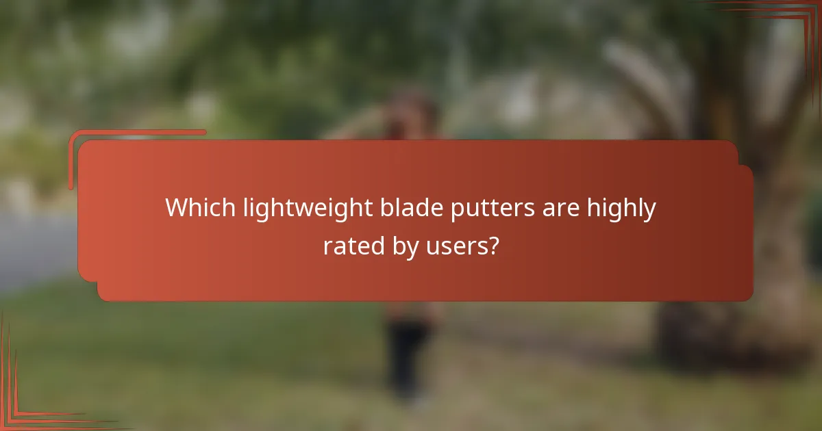 Which lightweight blade putters are highly rated by users?