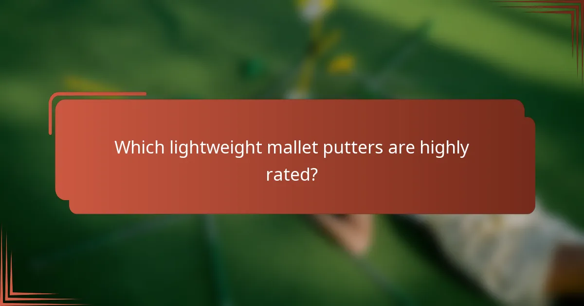 Which lightweight mallet putters are highly rated?