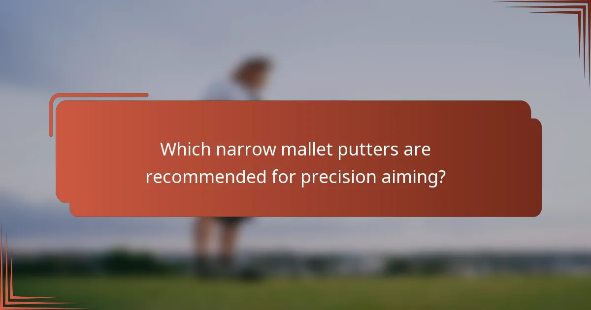 Which narrow mallet putters are recommended for precision aiming?